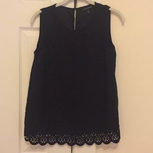 Banana Republic Crepe Tank with Laser Cut Hem